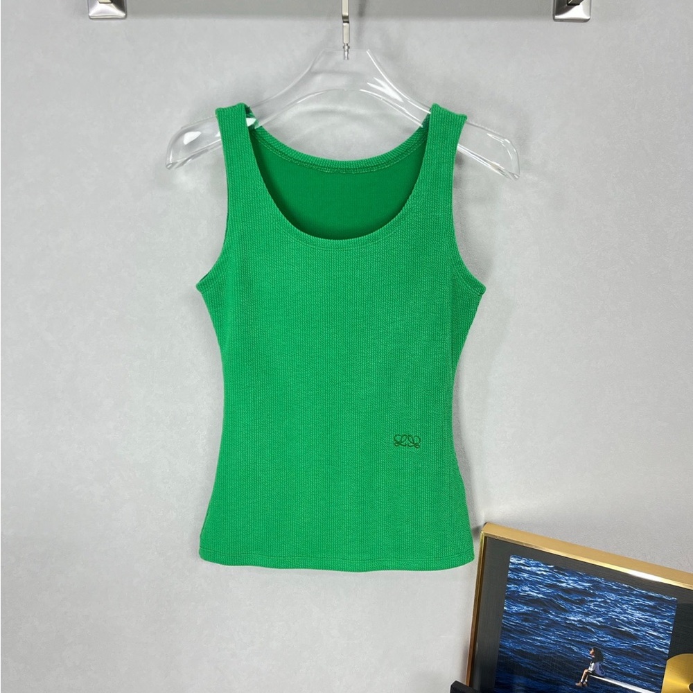 Loewe Bright Green Ribbed Tank Top